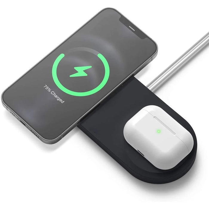 Wireless Charger Case Compatible with MagSafe Magnetic Charger Silicone Protective Cover - Black - 2