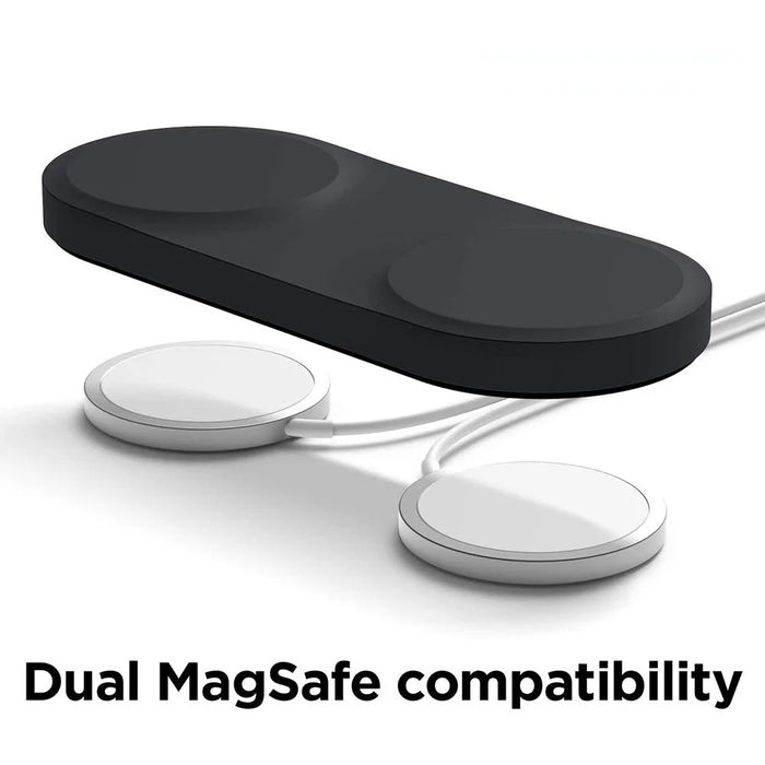 Wireless Charger Case Compatible with MagSafe Magnetic Charger Silicone Protective Cover - Black - 7