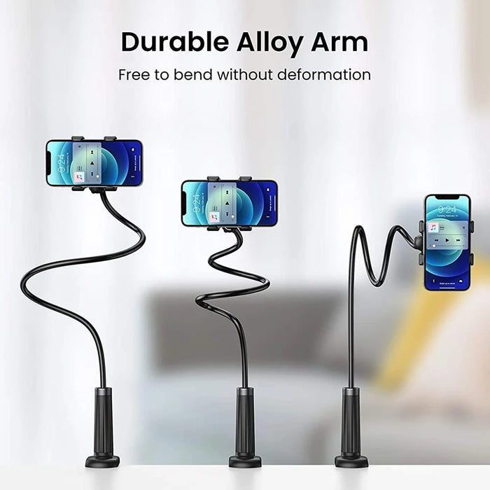 UGREEN For iPhone 13 12 Pro 11 XR Universal Clip-on Bracket Flexible Gooseneck Desktop Phone Stand - 3
