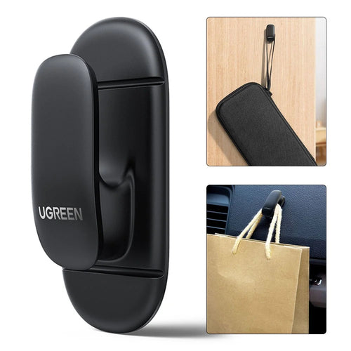 UGREEN 4Pcs Car Office Key Hook Earphone Charger Holder Cord Management Self-adhesive Organizer Hook - 1