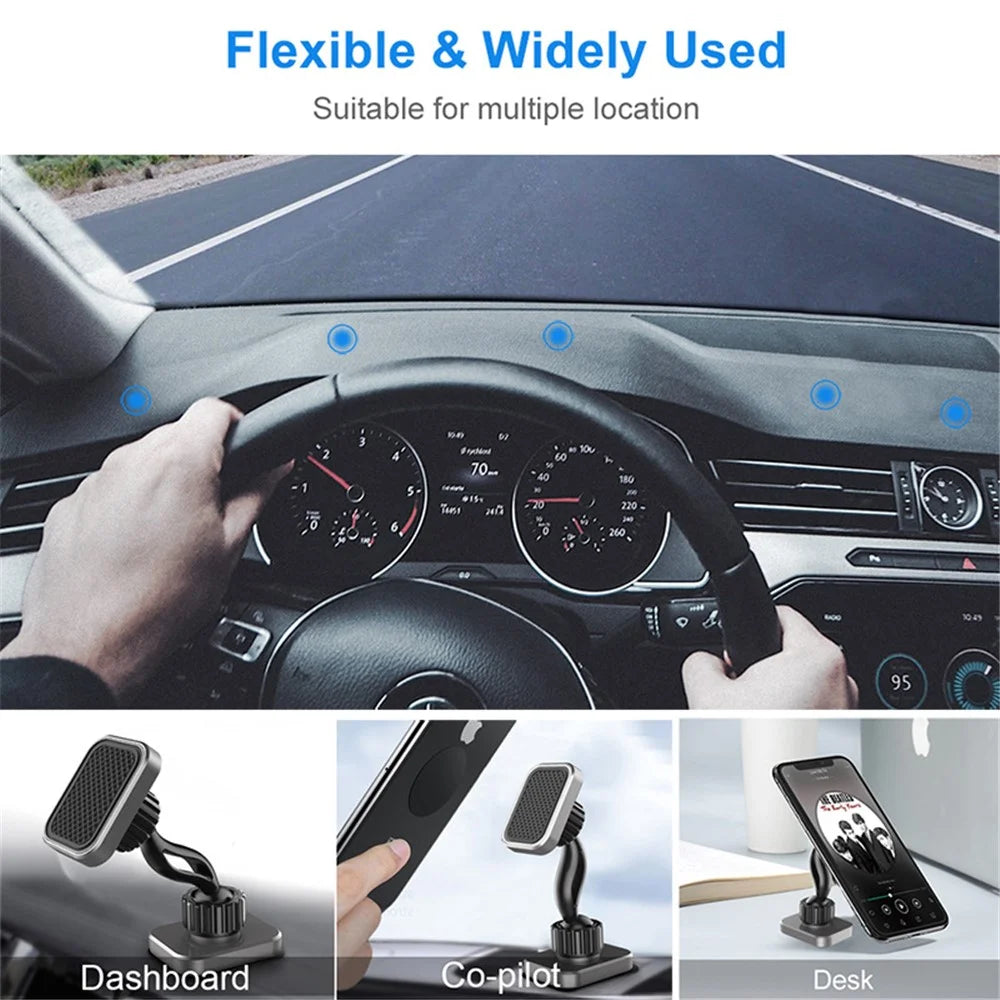 H302B Angle-adjustable Dashboard Car Phone Holder Mount Rotation Strong Suction Phone Holder for Desktop - 7