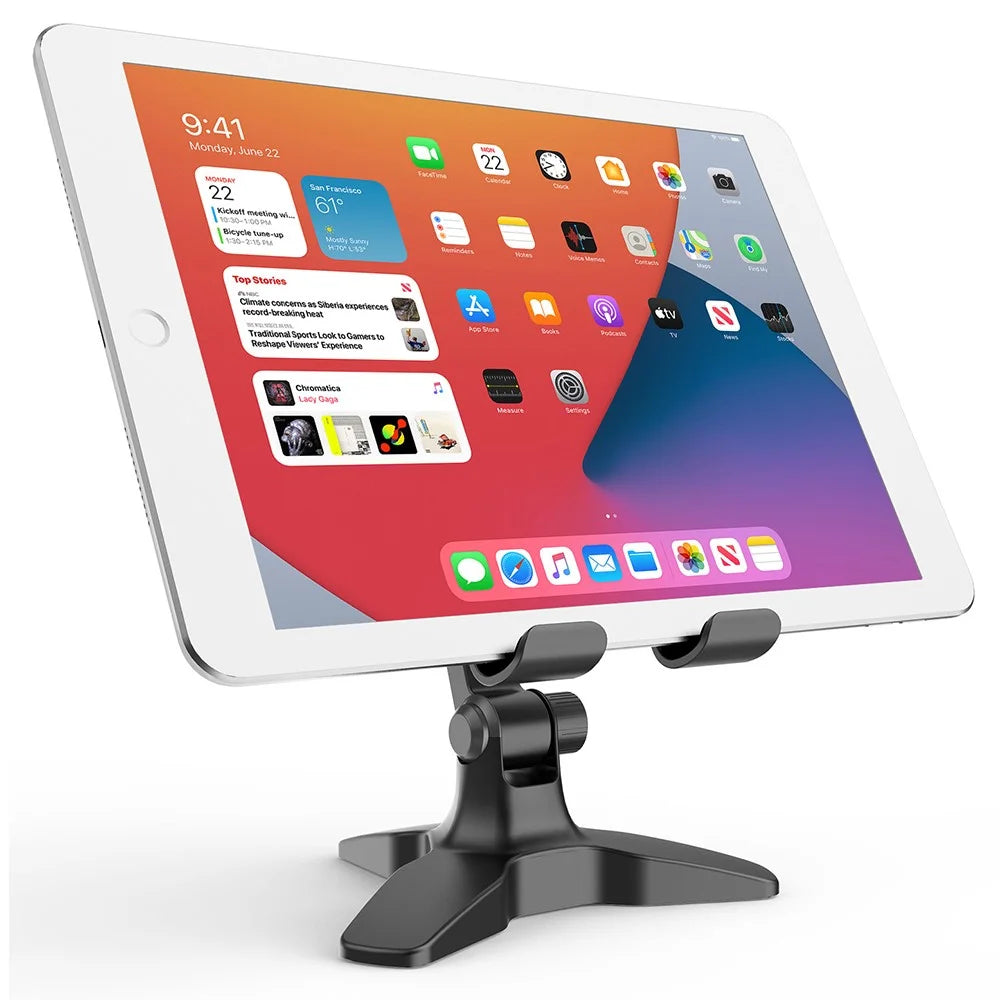 IPS-T6  Cell Phone Stand Angle Adjustable Rotating Desk Sturdy Folding Tablet Holder Stand for Home Office - 4