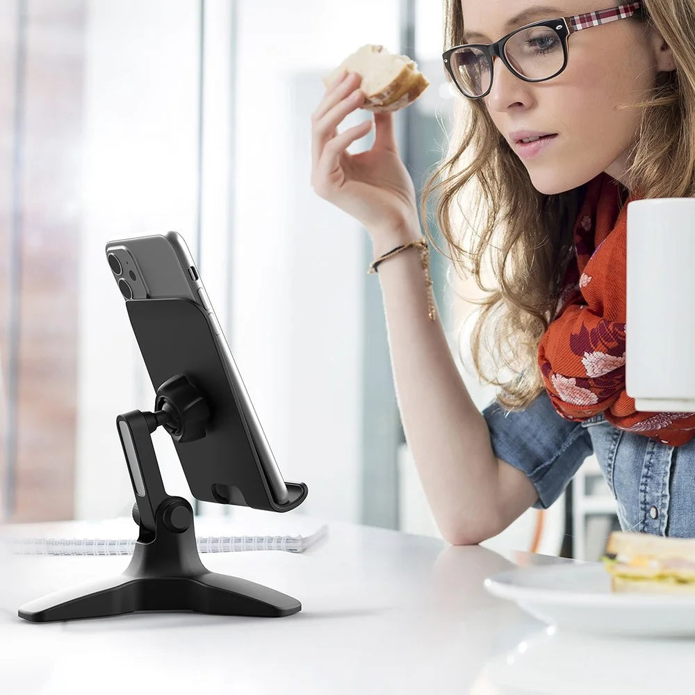 IPS-T6  Cell Phone Stand Angle Adjustable Rotating Desk Sturdy Folding Tablet Holder Stand for Home Office - 6