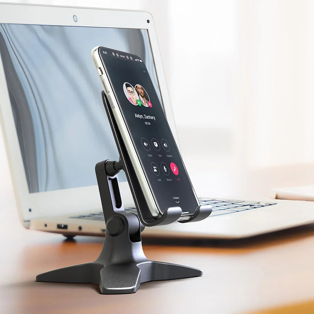 IPS-T6  Cell Phone Stand Angle Adjustable Rotating Desk Sturdy Folding Tablet Holder Stand for Home Office - 7
