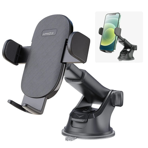 H9-S02 Angle-adjustable Car Phone Holder Mount Dashboard Strong Magnetic Absorption Base Phone Clip Holder - 1