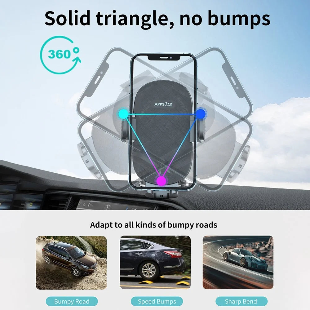 H9-S02 Angle-adjustable Car Phone Holder Mount Dashboard Strong Magnetic Absorption Base Phone Clip Holder - 4