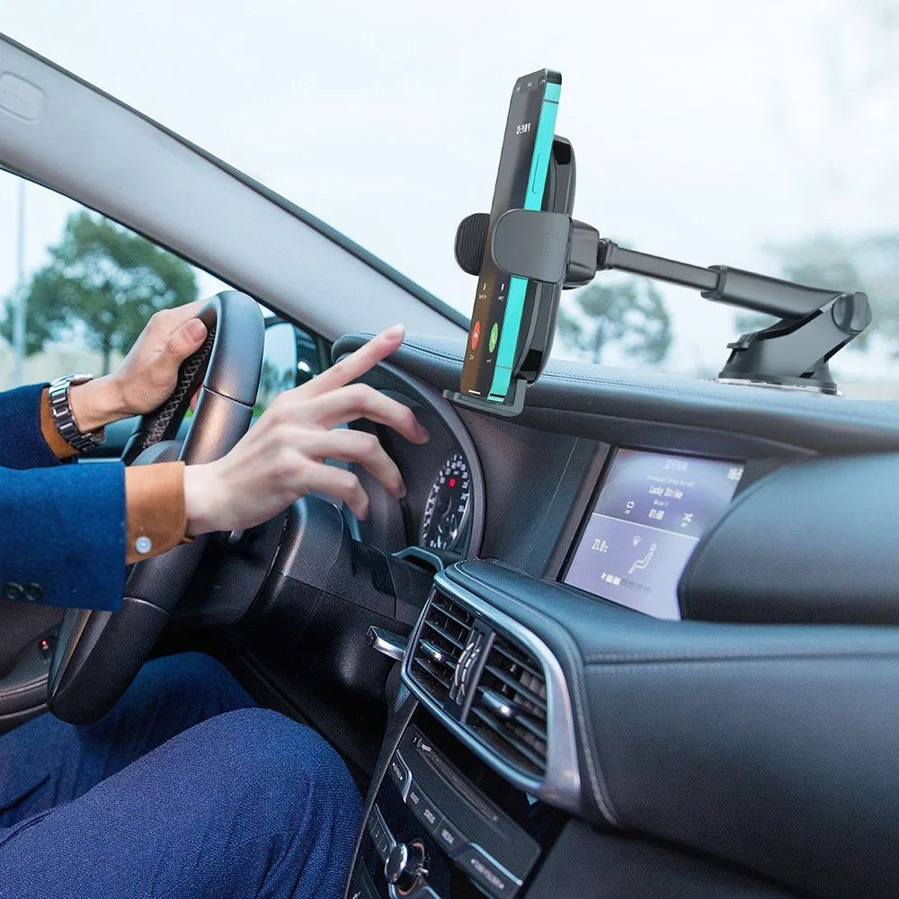 H9-S02 Angle-adjustable Car Phone Holder Mount Dashboard Strong Magnetic Absorption Base Phone Clip Holder - 5
