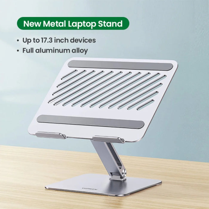 UGREEN 40291 Folding Aluminum Laptop Stand with Multi-Angle Adjustable Portable Desktop Tablet Holder for MacBook Air Pro Computers - 2