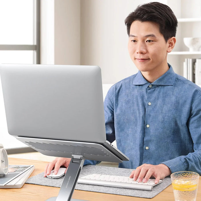 UGREEN 40291 Folding Aluminum Laptop Stand with Multi-Angle Adjustable Portable Desktop Tablet Holder for MacBook Air Pro Computers - 3