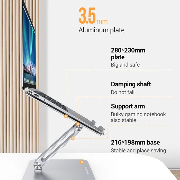 UGREEN 40291 Folding Aluminum Laptop Stand with Multi-Angle Adjustable Portable Desktop Tablet Holder for MacBook Air Pro Computers - 5