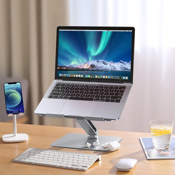 UGREEN 40291 Folding Aluminum Laptop Stand with Multi-Angle Adjustable Portable Desktop Tablet Holder for MacBook Air Pro Computers - 6