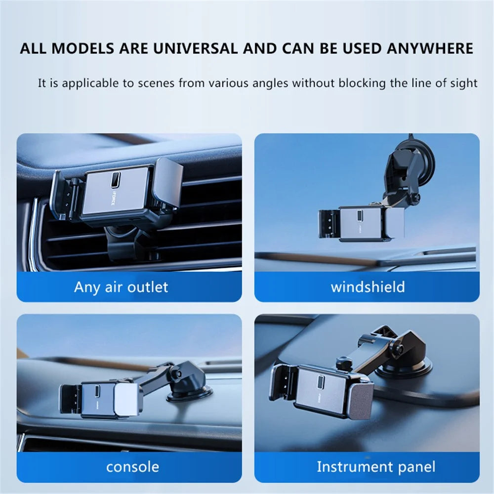 IFORCE A1 Foldable Smart Electric Air Vent Holder Automatic Opening and Closing for Smartphones within 4.7-7 inches - 2