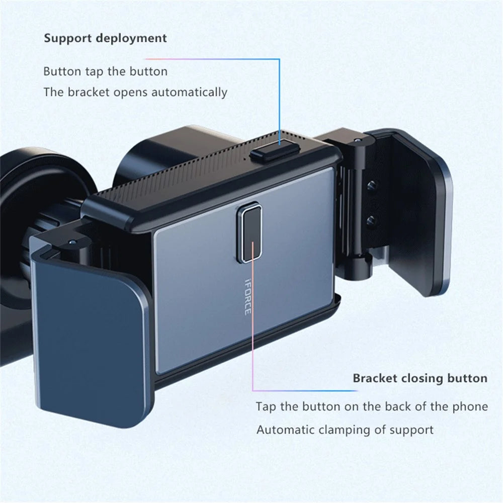 IFORCE A1 Foldable Smart Electric Air Vent Holder Automatic Opening and Closing for Smartphones within 4.7-7 inches - 7
