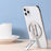 For iPhone 13 Magsafe Magnetic Kickstand Portable Folding Rotation Design Phone Holder Stand - Black - 4