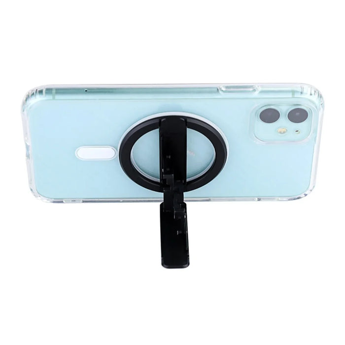 For iPhone 13 Magsafe Magnetic Kickstand Portable Folding Rotation Design Phone Holder Stand - Black - 6
