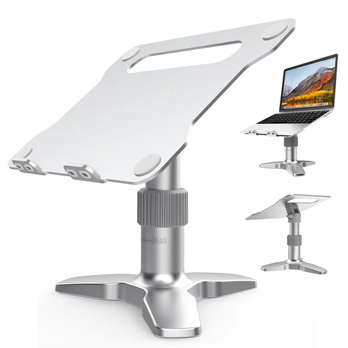 L2 Aluminum Laptop Stand Multi-Angle Adjustable Portable Desktop Tablet Holder with Heat Dissipation Hole for MacBook Air Pro/iPad - 1
