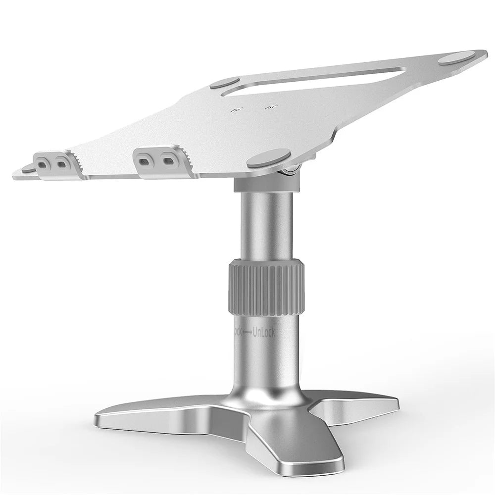 L2 Aluminum Laptop Stand Multi-Angle Adjustable Portable Desktop Tablet Holder with Heat Dissipation Hole for MacBook Air Pro/iPad - 2