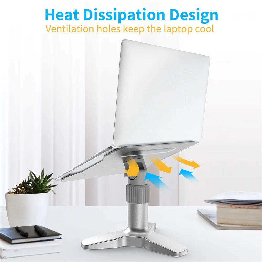 L2 Aluminum Laptop Stand Multi-Angle Adjustable Portable Desktop Tablet Holder with Heat Dissipation Hole for MacBook Air Pro/iPad - 7