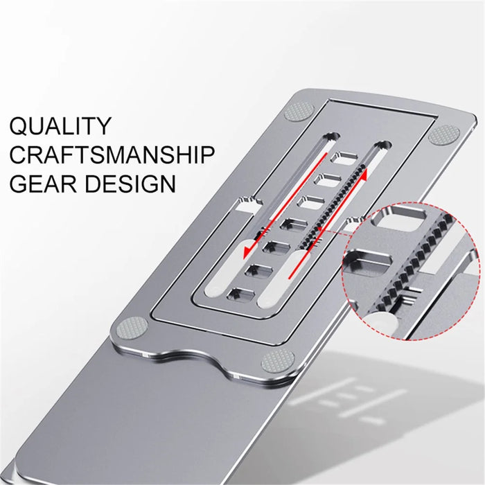 TC04 Cell Phone Stand Holder Height Angle Adjustable Hard Aluminum Alloy Desktop Phone Desk Mount Holder - Grey - 4