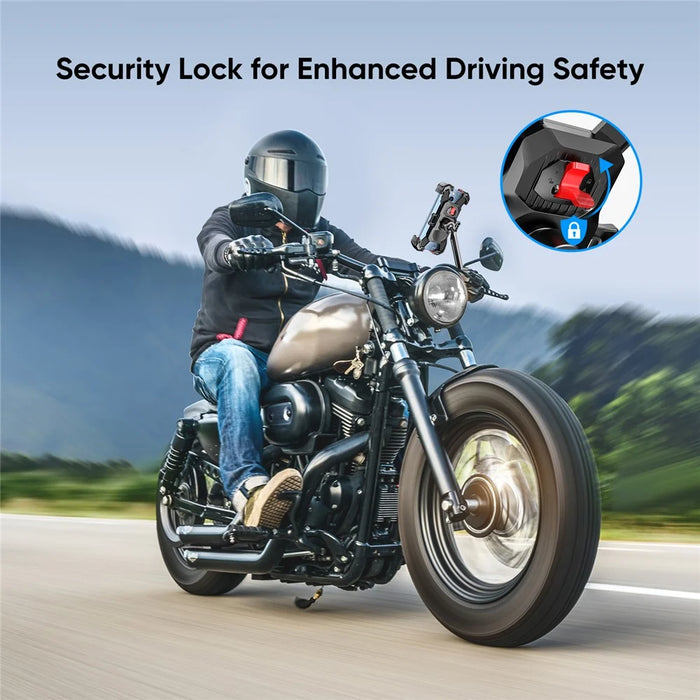 JOYROOM JR-ZS288 Motorcycle Rearview Mirror Mount for 4.7-7 Inch Mobile Phone Holder Bracket - 2