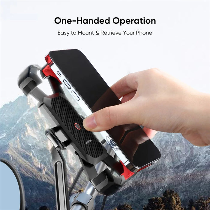 JOYROOM JR-ZS288 Motorcycle Rearview Mirror Mount for 4.7-7 Inch Mobile Phone Holder Bracket - 3