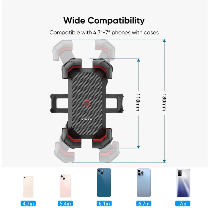 JOYROOM JR-ZS288 Motorcycle Rearview Mirror Mount for 4.7-7 Inch Mobile Phone Holder Bracket - 5