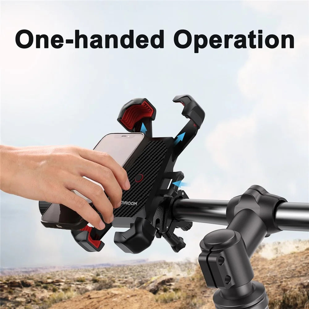 JOYROOM JR-ZS288 Bike Phone Mount Quick Release Bicycle Handlebar Phone Holder Bike Phone Bracket for 4.7-7 inch Cell Phones - Black - 2