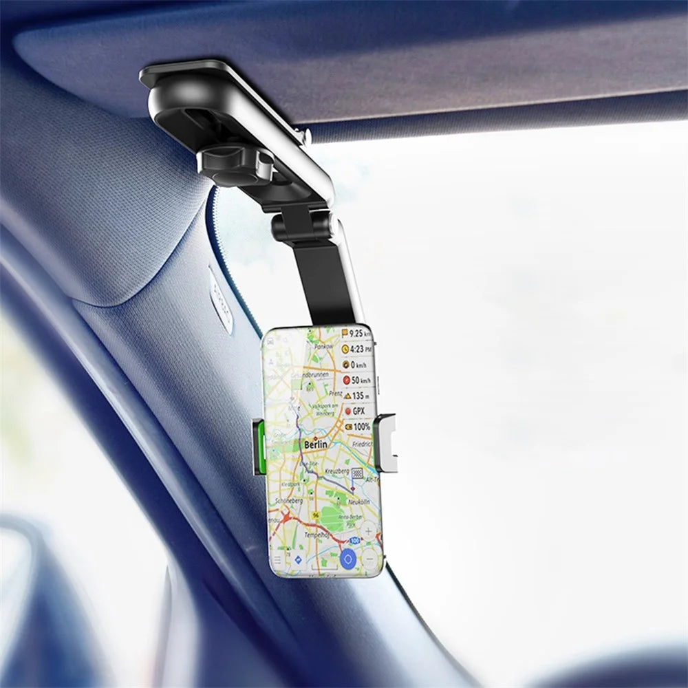 JY-055 Sun Visor Car Phone Holder Mount Multifunctional Cell Phone Stand Universal Adjustable Arm Cradles Phone Clip Mount - Green - 4