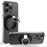 Magnetic Phone Ring Holder Compatible with iPhone 13 / 12 Series Adjustable Finger Ring Grip Stand Support 360-degree Rotating 180-degree Folding - Black - 1