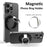 Magnetic Phone Ring Holder Compatible with iPhone 13 / 12 Series Adjustable Finger Ring Grip Stand Support 360-degree Rotating 180-degree Folding - Black - 2