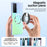 Magnetic Phone Ring Holder Compatible with iPhone 13 / 12 Series Adjustable Finger Ring Grip Stand Support 360-degree Rotating 180-degree Folding - Black - 3
