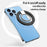Magnetic Phone Ring Holder Compatible with iPhone 13 / 12 Series Adjustable Finger Ring Grip Stand Support 360-degree Rotating 180-degree Folding - Black - 6