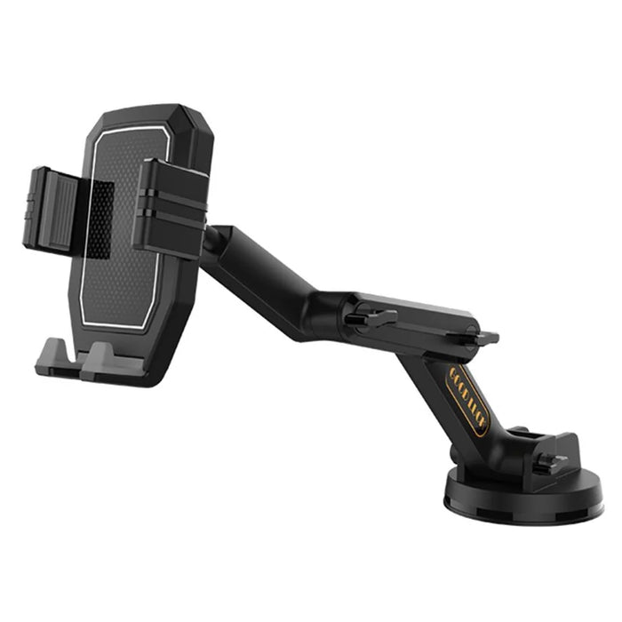 Dashboard GPS Phone Car Mount Adjustable Arm Universal Windshield Phone Holder for 4-7.2 inches Smartphones - Grey - 2