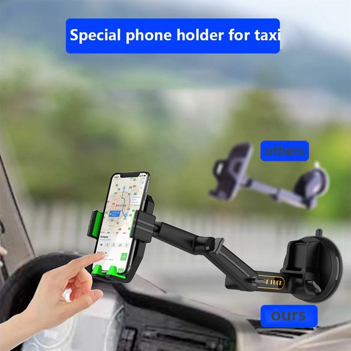 Dashboard GPS Phone Car Mount Adjustable Arm Universal Windshield Phone Holder for 4-7.2 inches Smartphones - Grey - 5