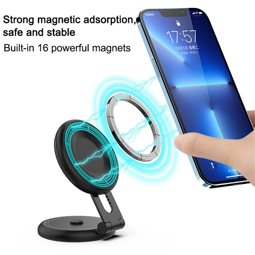 R-JUST HZ19 Magnetic-Absorbed Car Mount Cell Phone Holder Car Accessory for Tesla/SUV/Car/Electric Vehicles/Truck - Silver - 5