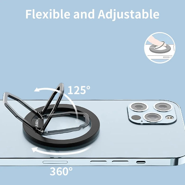 AUROX Magnetic Phone Ring Holder Grip Adjustable Kickstand for iPhone 13 / 12 Series - Black - 5