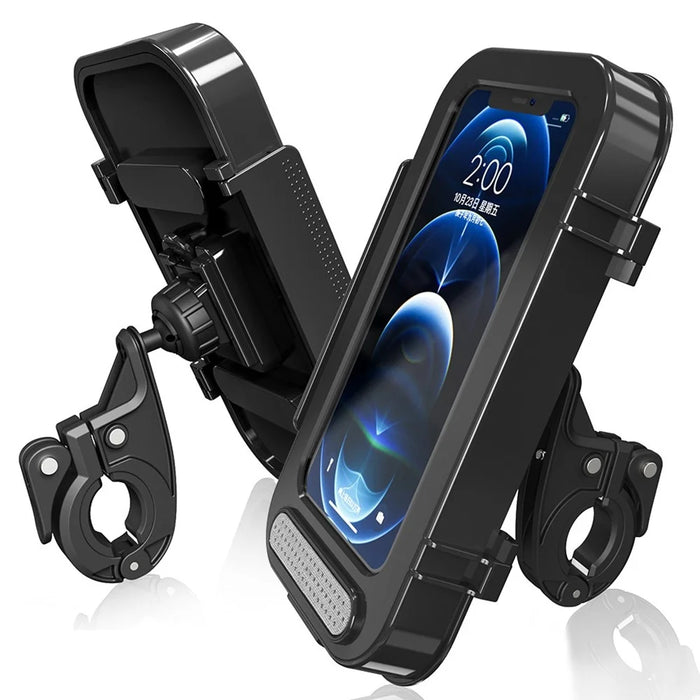 F81 Waterproof Bicycle Touch Screen Phone Holder Motorcycle Handlebar Phone Bracket - 2