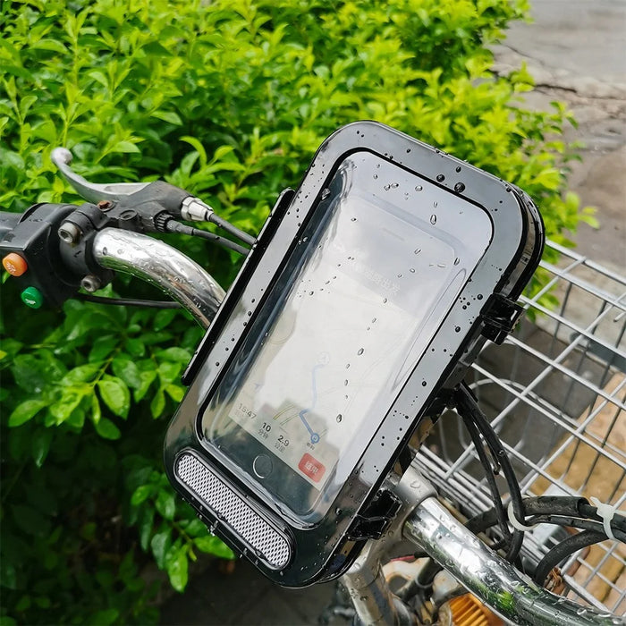 F81 Waterproof Bicycle Touch Screen Phone Holder Motorcycle Handlebar Phone Bracket - 7