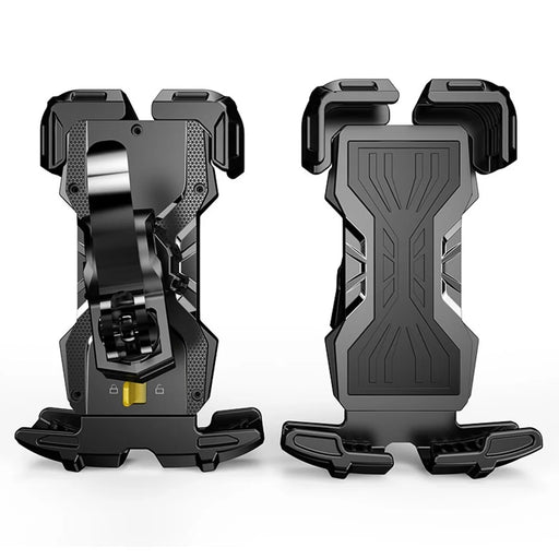 FL-201 Motorcycle Phone Mount Bike Phone Holder Electromobile Handlebar Cell Phone Clamp Scooter Phone Clip for 4.7''- 6.9'' Cell Phones - Black - 1
