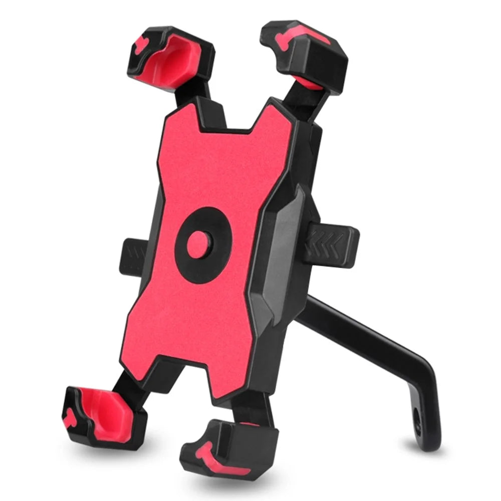 PLA-02 for 3.5-6.8 inch Phone Holder Motorcycle Bike Rearview Mirror Cellphone Mount - Red - 2
