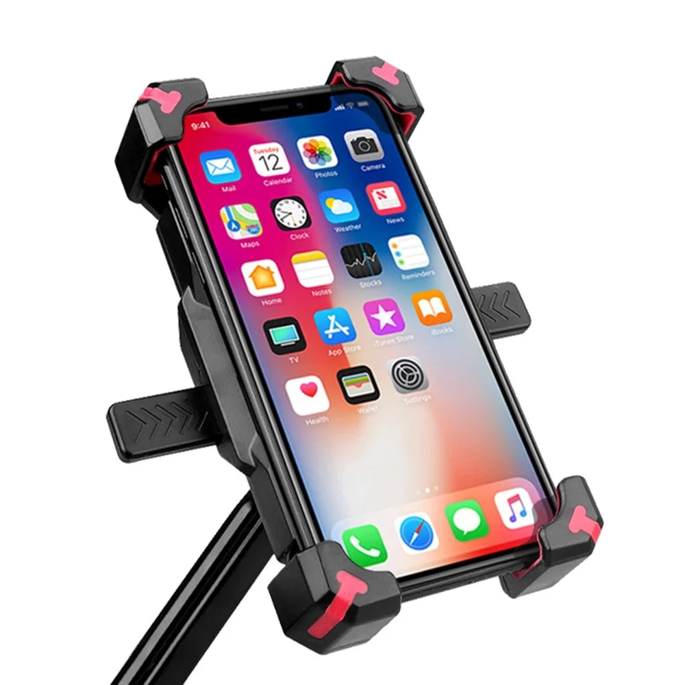 PLA-02 for 3.5-6.8 inch Phone Holder Motorcycle Bike Rearview Mirror Cellphone Mount - Red - 4