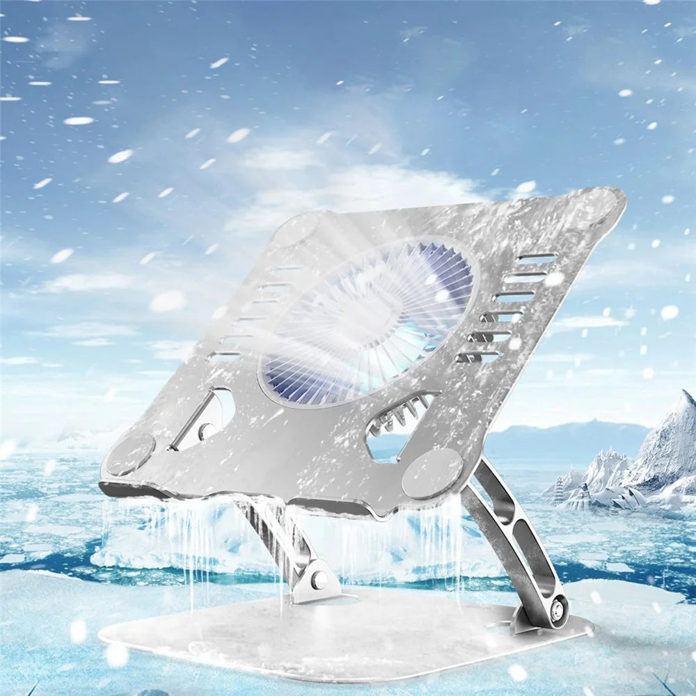 R-JUST HZ22 Laptop Fan Cooling Stand Radiator Adjustable Desktop Notebook Cooler Holder - Grey - 2