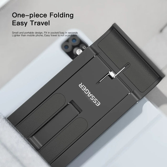 ESSAGER Portable Mobile Phone Holder Adjustable Foldable Desktop Phone Bracket Stand - Black - 7