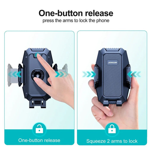 JOYROOM JR-ZS285 Angle-adjustable Car Phone Holder Strong Suction Mobile Phone Clamp Mount for Dashboard Windshield Air Vent Desktop - 2