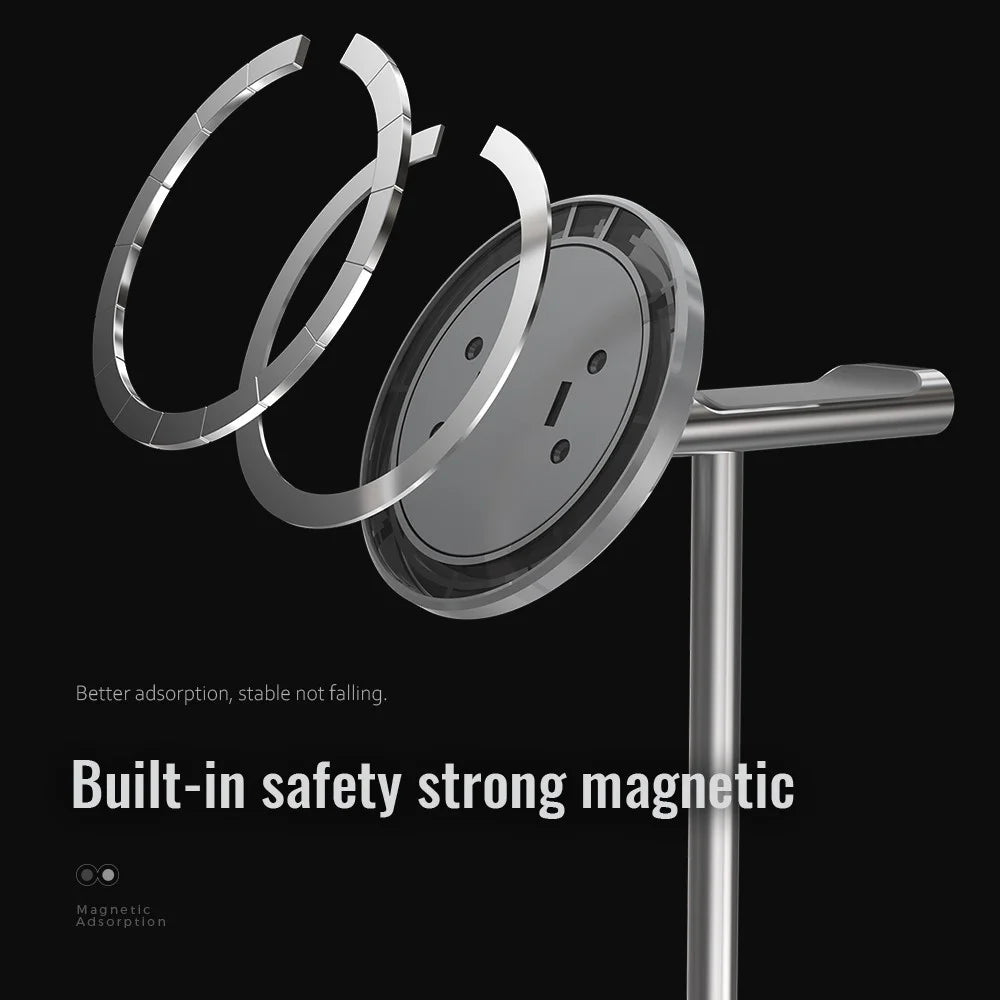 R-JUST PB04-13 Height Adjustable Magnetic Absorption Tablet/Phone Desk Bracket Headphone Hanger Stand - 6