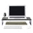 ID-20L Simple Style Wooden Monitor Riser Anti-skid Desktop Computer Stand Holder for MacBook - Black - 2