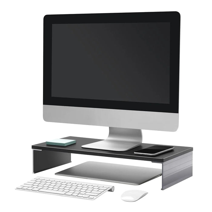 ID-20L Simple Style Wooden Monitor Riser Anti-skid Desktop Computer Stand Holder for MacBook - Black - 3