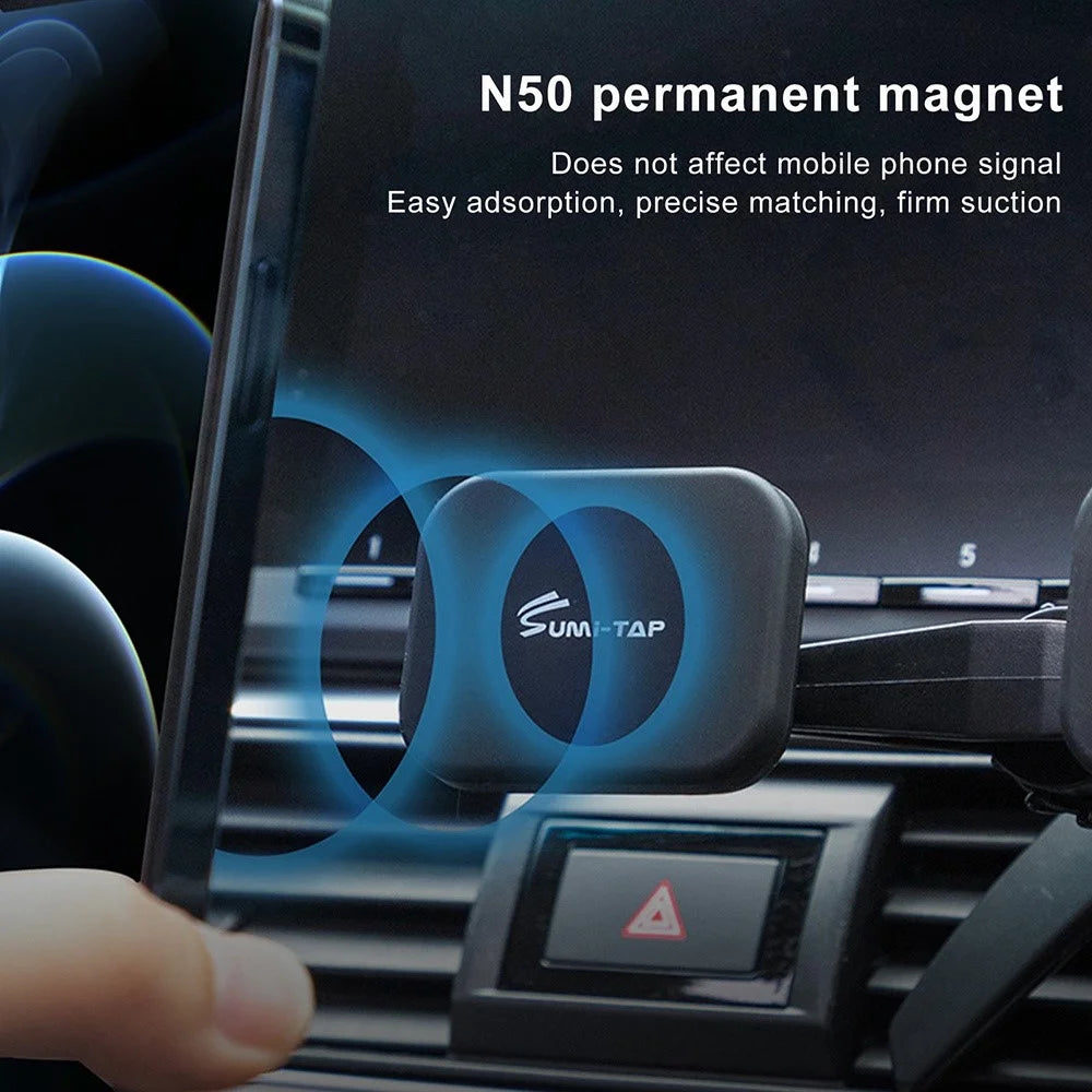SUMI-TAP Car Air Vent Mount Double Head 360 Degree Magnetic Mobile Phone Holder - 2