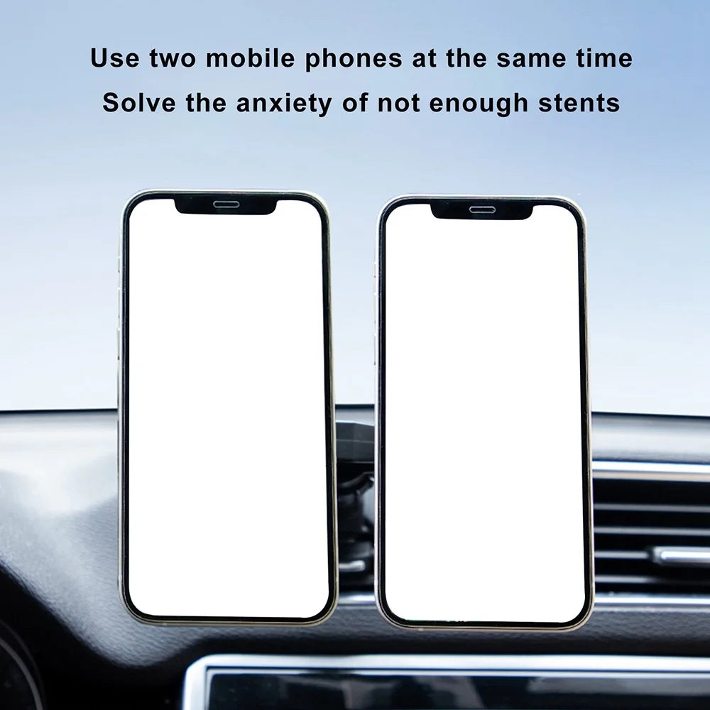 SUMI-TAP Car Air Vent Mount Double Head 360 Degree Magnetic Mobile Phone Holder - 4