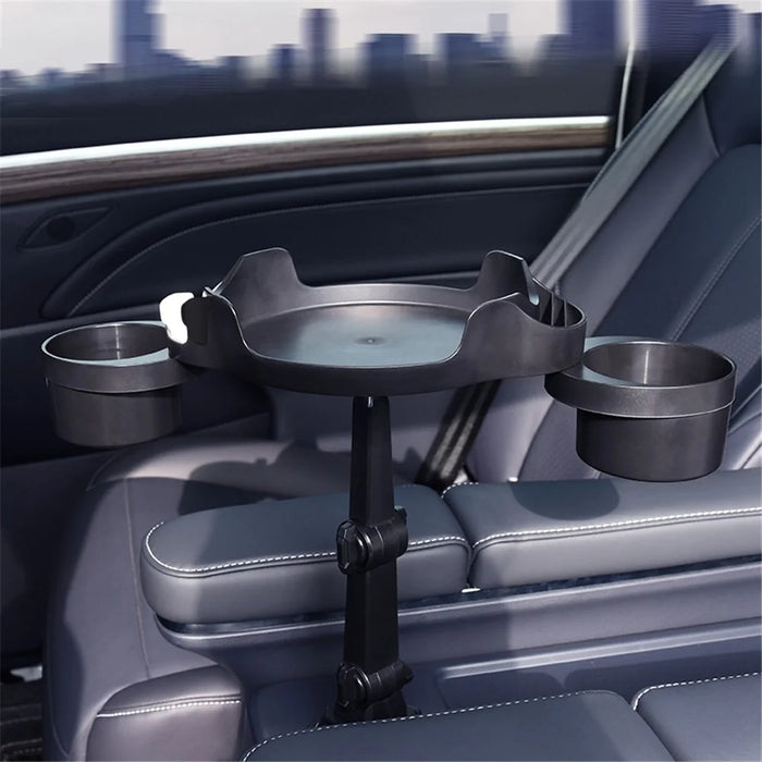 SC222 Multifunctional Long Arm Car Cup Holder Expander Food Drink Tray with Rotating Adjustable Base - 3